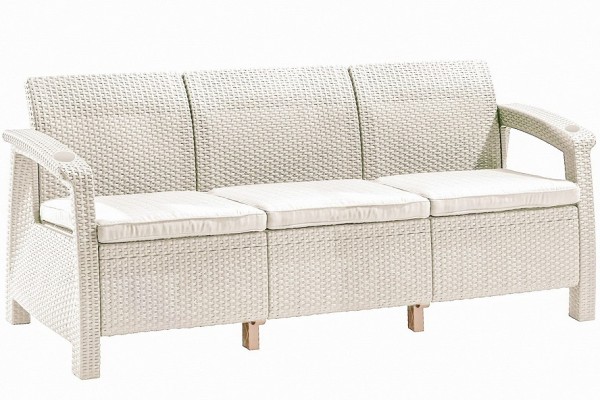 Трёхместный диван  Yalta Sofa 3 Seat белый купить в Петрове Вале