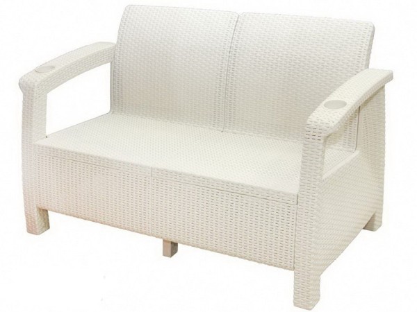 Двухместный диван Yalta Sofa Seаt белый купить в Петрове Вале