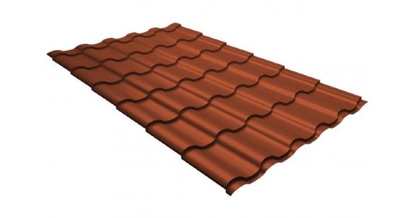 Металлочерепица кредо GL 0,5 GreenСoat Pural RR 750 кирпично-красный (RAL 8004 терракота) купить в Петрове Вале