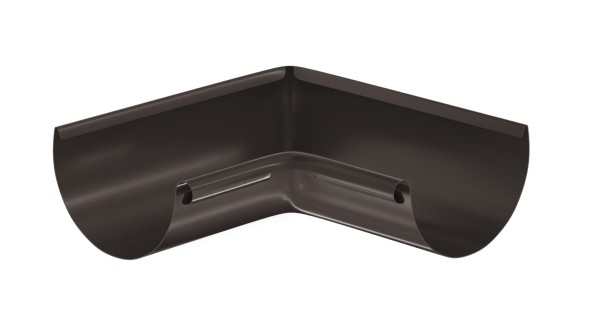 Водосток Aquasistem, система 125x90 - Угол желоба, внутренний 90° RR 32 Тёмно-Коричневый купить в Петрове Вале