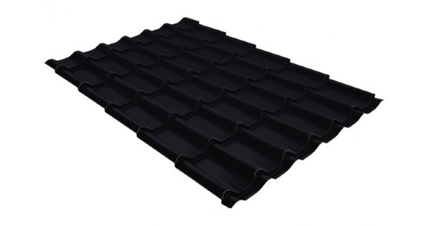 Металлочерепица классик GL 0,5 Velur20 RAL 9005 черный купить в Петрове Вале