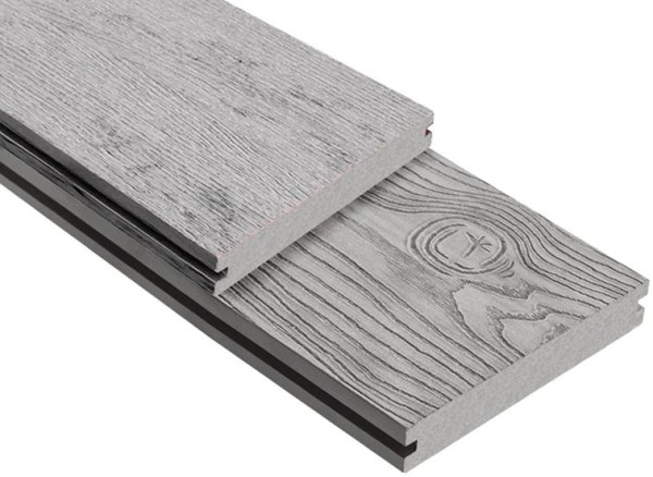 Террасная доска ДПК Outdoor 3D полнотелая STORM/OCEAN GREY серая микс купить в Петрове Вале