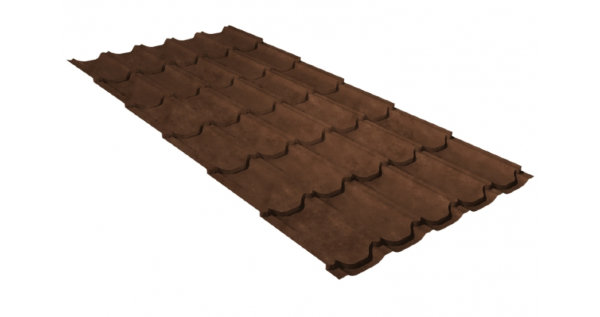 Металлочерепица квинта плюс GL 0,5 Safari Twincolor Brown купить в Петрове Вале
