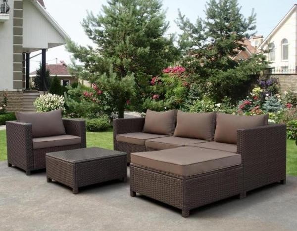 Комплект мебели AFINA плетеной из иск. ротанга YR821A Brown/Beige купить в Петрове Вале