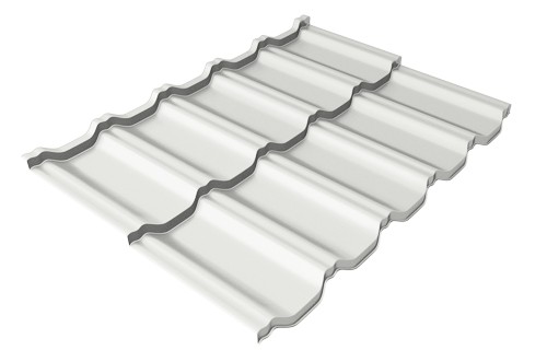 Металлочерепица модульная Квинта Uno Grand Line c 3D резом 0,5 Satin RAL 9003 сигнальный белый купить в Петрове Вале