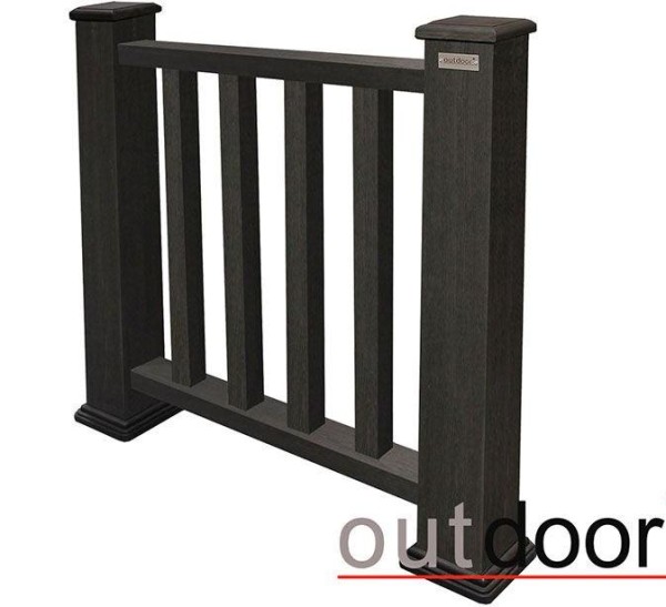 Ограждение из ДПК Outdoor Классик 3D STORM чёрный купить в Петрове Вале