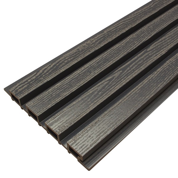 Фасадная доска из ДПК Faynag Wood Рейка Мокрый Асфальт купить в Петрове Вале