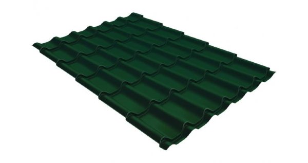 Металлочерепица классик 0,5 Satin RAL 6005 зеленый мох купить в Петрове Вале