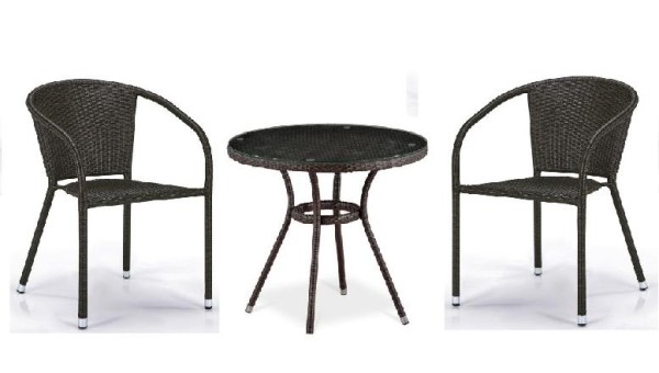 Комплект плетеной мебели AFINA из иск. ротанга Асоль-7 T282ANT/Y137C-W53 Brown 2Pcs купить в Петрове Вале