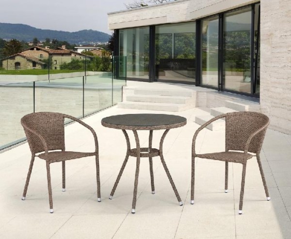 Комплект плетеной мебели AFINA из иск. ротанга T282ANT/Y137C-W56 Light Brown 2Pcs купить в Петрове Вале
