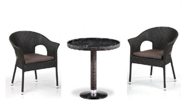 Комплект плетеной мебели AFINA из иск. ротанга T601/Y79A-W53 Brown 2Pcs купить в Петрове Вале