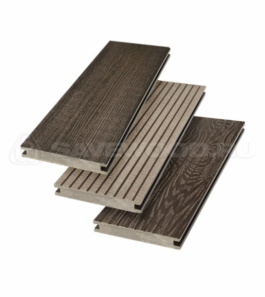 Террасная доска SW Fraxinus (R) полнотелая «SaveWood» Темно-коричневый купить в Петрове Вале