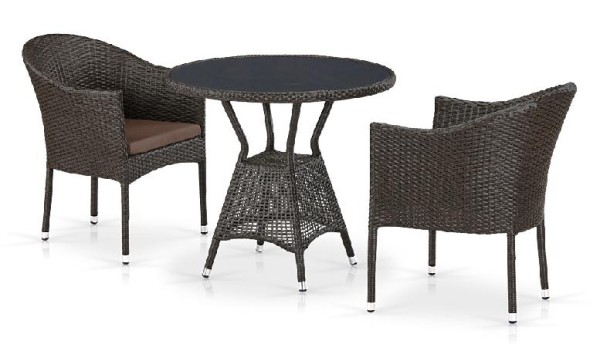 Комплект плетеной мебели AFINA из иск. ротанга T707ANS/Y350-W53 Brown 2Pcs купить в Петрове Вале