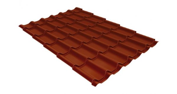 Металлочерепица классик 0,5 Satin RAL 8004 терракота купить в Петрове Вале