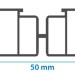 Лага алюминиевая KRONEX 50x25x3000 мм несущая купить в Петрове Вале