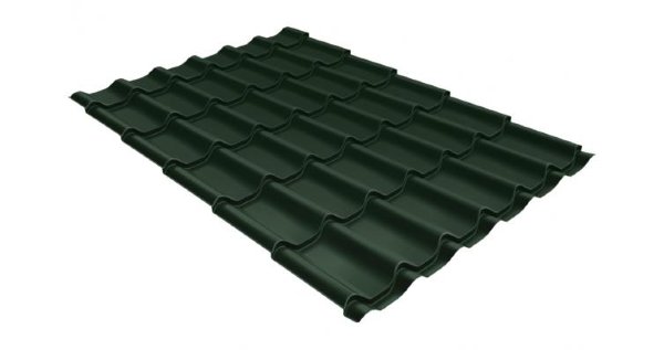 Металлочерепица классик 0,5 Satin RR 11 темно-зеленый купить в Петрове Вале